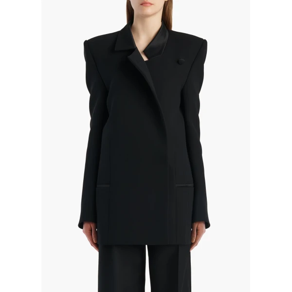Khaite Armair Jacket in Black, view 3