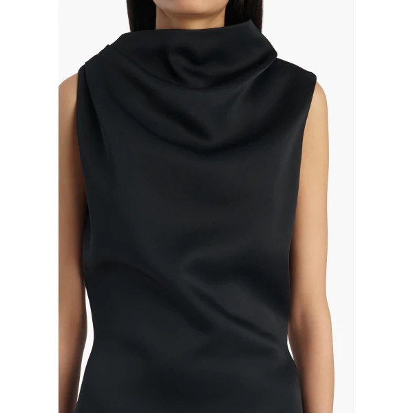 Khaite Astor Dress in Black, view 4