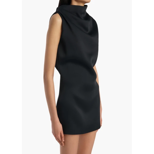Khaite Astor Dress in Black, view 6