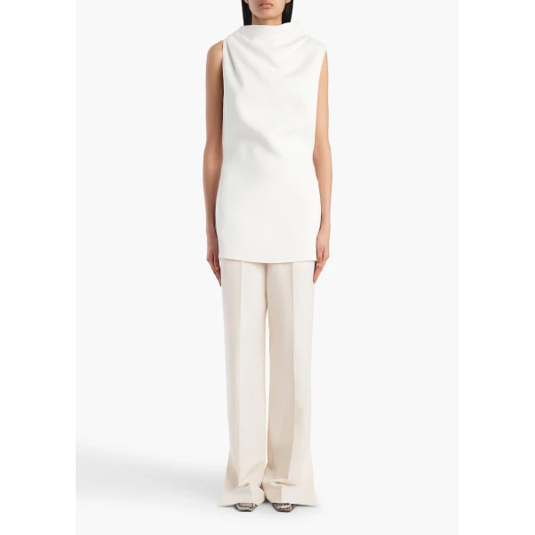 Khaite Astor Dress in Chalk, view 5
