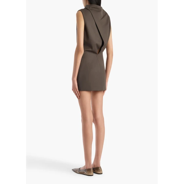 Khaite Astor Dress in Clove, view 3