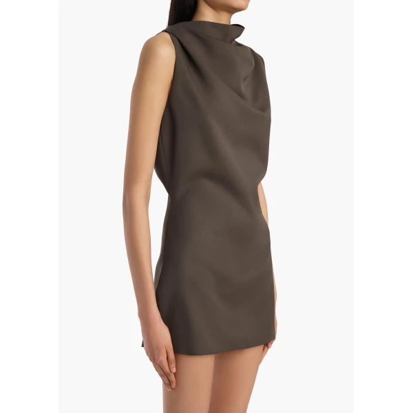 Khaite Astor Dress in Clove, view 4