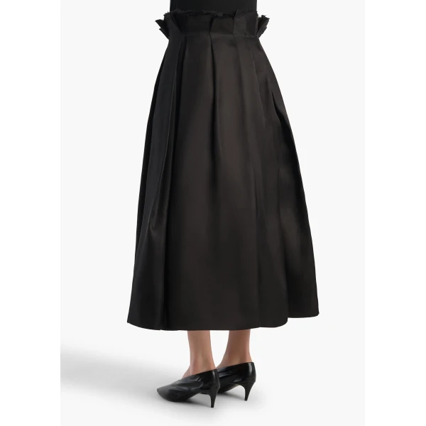 Khaite Astrid Skirt in Black, view 3
