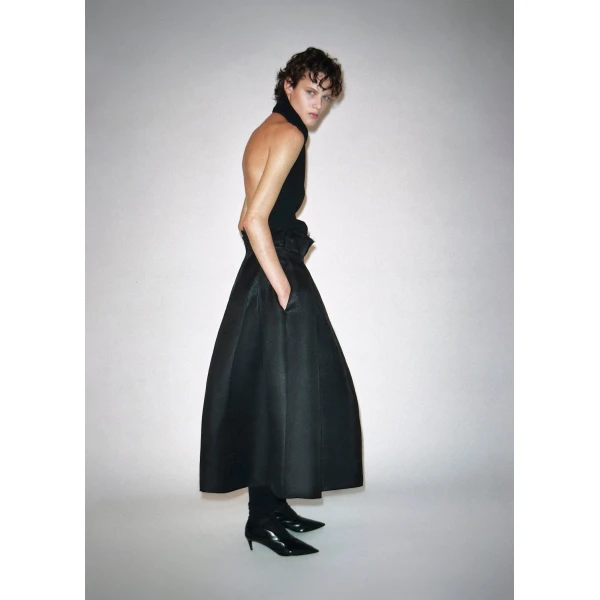 Khaite Astrid Skirt in Black, view 6