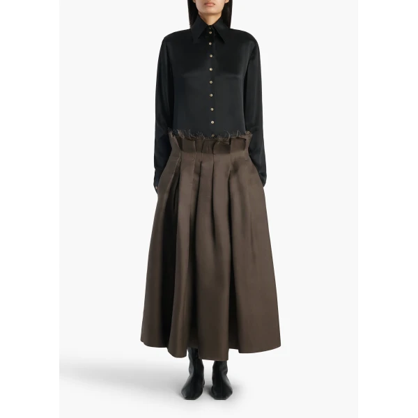 Khaite Astrid Skirt in Clove, view 2