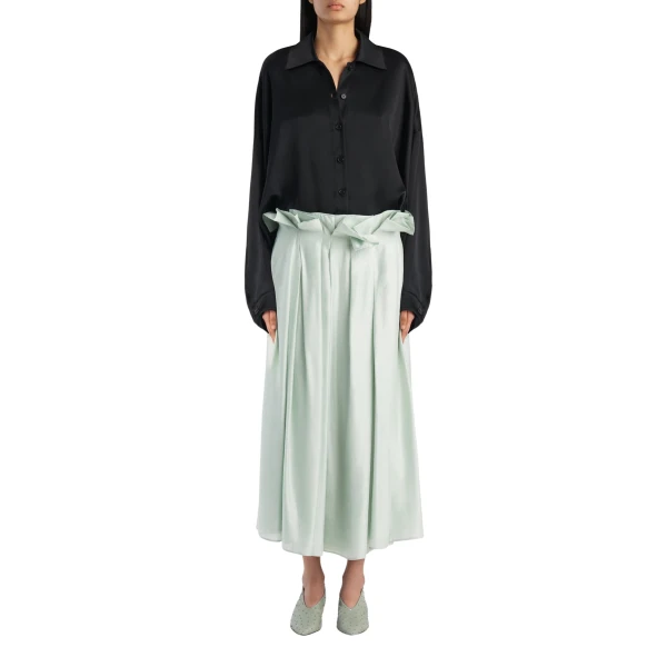 Khaite Astrid Skirt in Ice Green, view 2