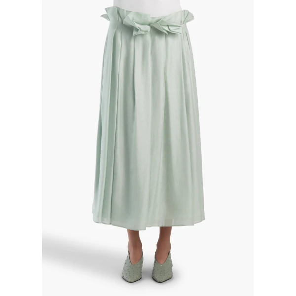 Khaite Astrid Skirt in Ice Green, view 3