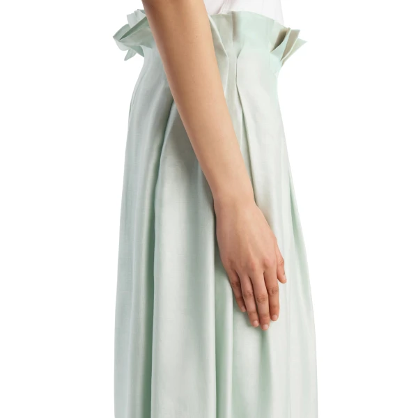 Khaite Astrid Skirt in Ice Green, view 6