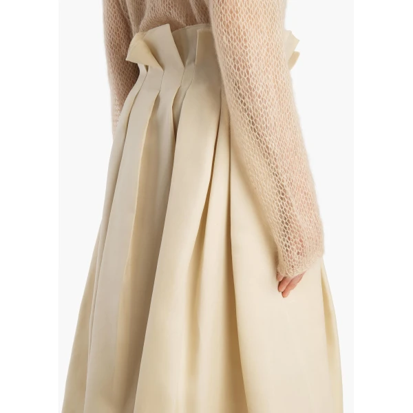 Khaite Astrid Skirt in Ivory Glow, view 6