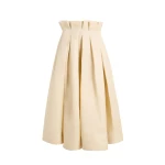 Khaite Astrid Skirt in Ivory Glow