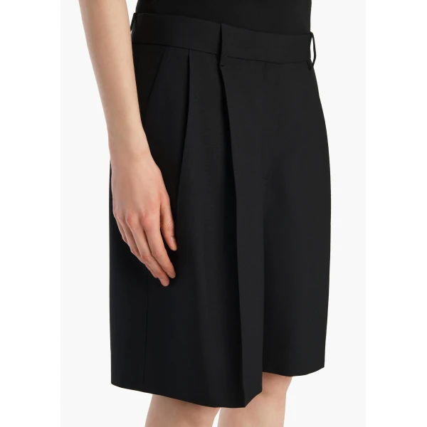 Khaite Auggie Short in Black Wool, view 5