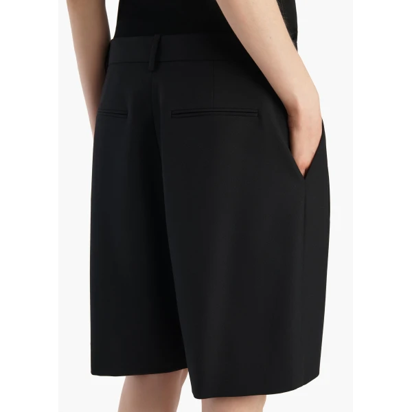 Khaite Auggie Short in Black Wool, view 6