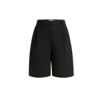 Khaite Auggie Short in Black Wool