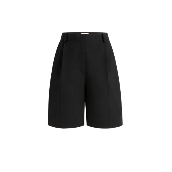 Khaite Auggie Short in Black Wool