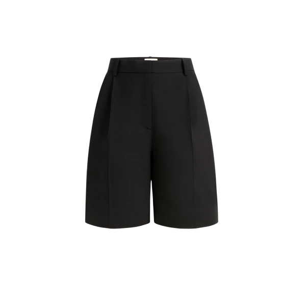 Khaite Auggie Short in Black Wool
