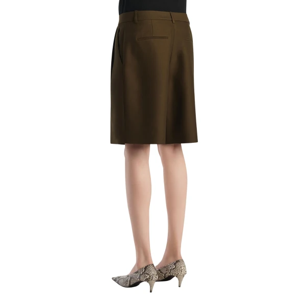 Khaite Auggie Short in Dark Olive, view 4