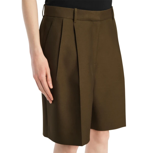 Khaite Auggie Short in Dark Olive, view 5