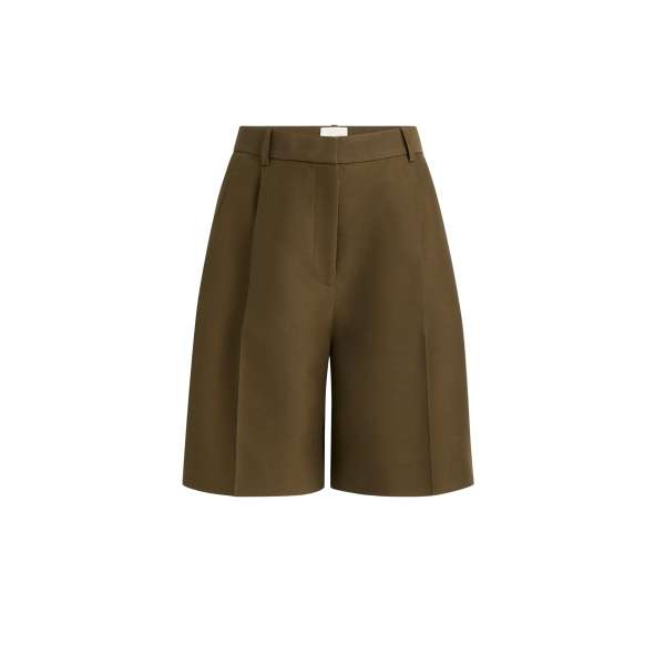 Khaite Auggie Short in Dark Olive