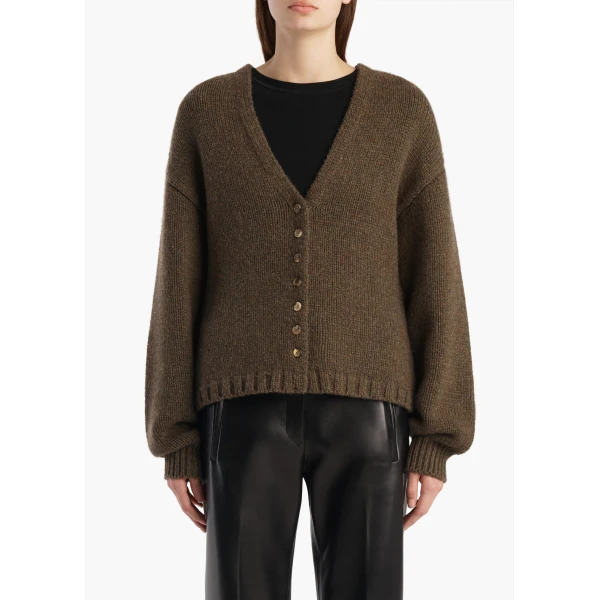 Khaite Axel Cardigan in Artichoke, view 3