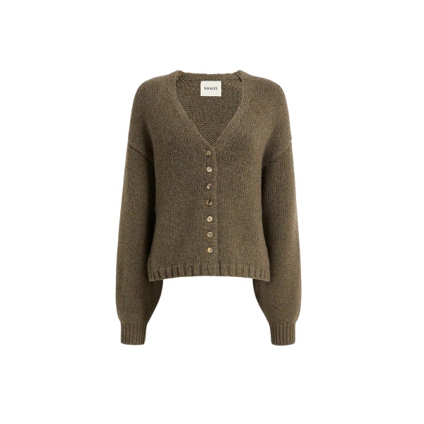 Khaite Axel Cardigan in Artichoke