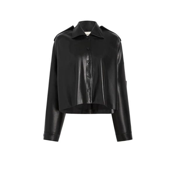 Bodine Top in Black Leather