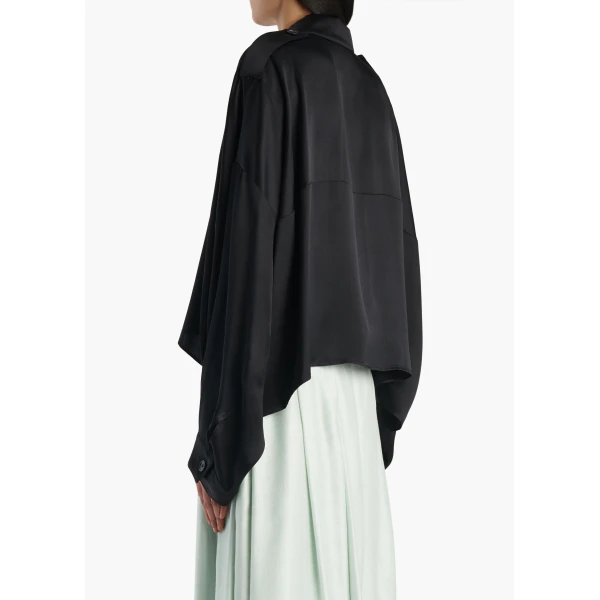 Khaite Bodine Top in Black Silk, view 4