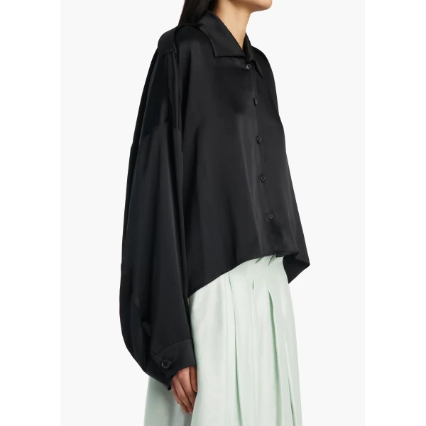 Khaite Bodine Top in Black Silk, view 5