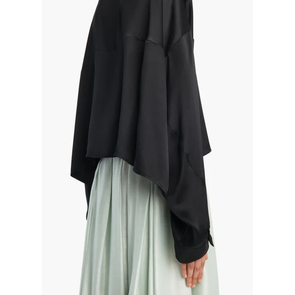 Khaite Bodine Top in Black Silk, view 6