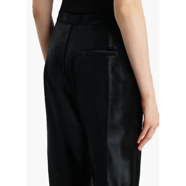Khaite Borden Pant in Black Haircalf, view 6