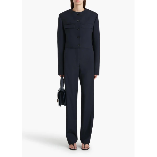 Khaite Borden Pant in Dark Navy, view 2