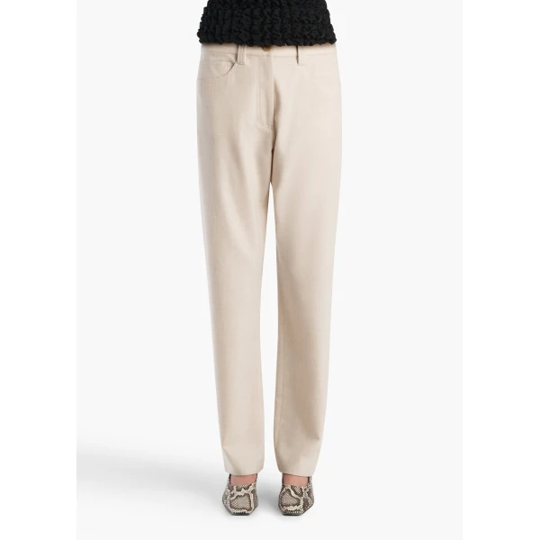 Khaite Callum Pant in Oatmeal, view 3
