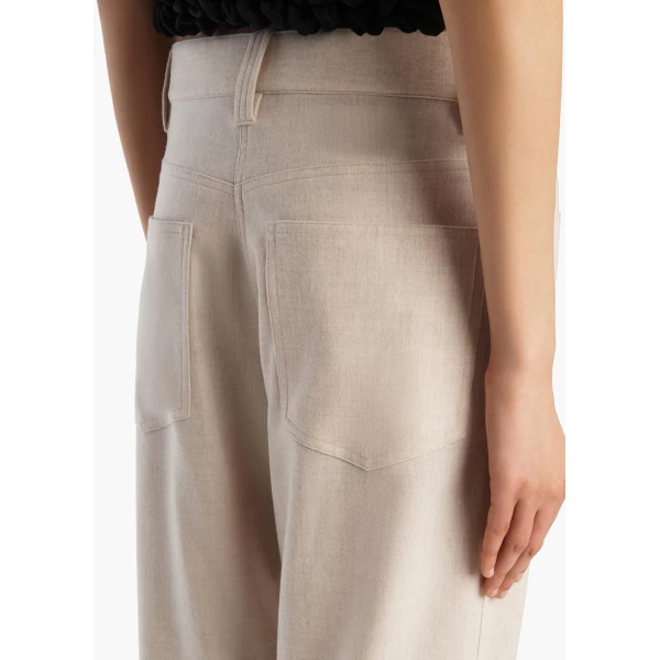 Khaite Callum Pant in Oatmeal, view 6