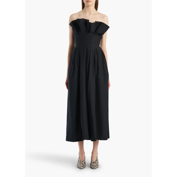 Khaite Claude Dress in Black, view 2
