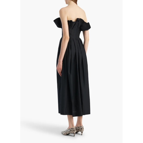 Khaite Claude Dress in Black, view 3