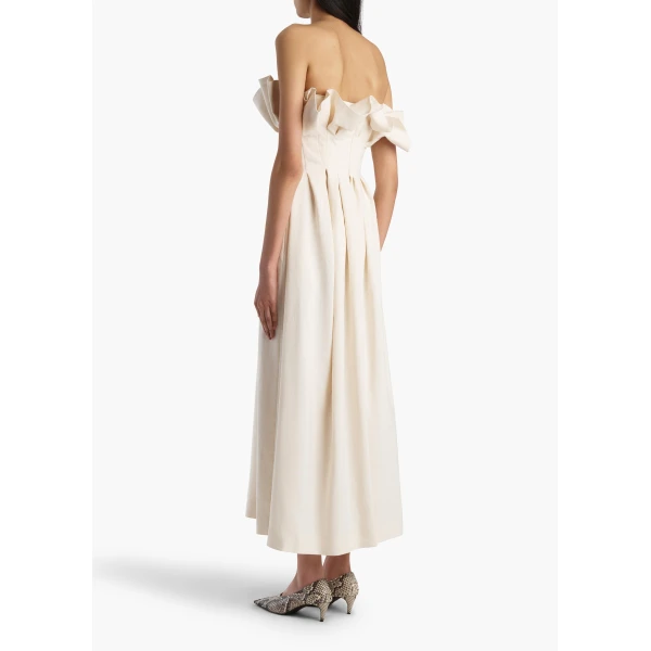 Khaite Claude Dress in Cream, view 3