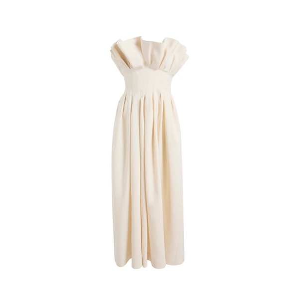 Khaite Claude Dress in Cream