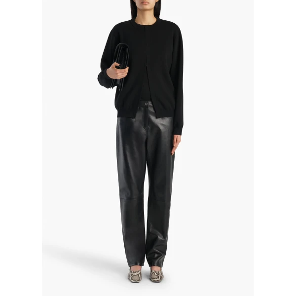 Khaite Cooper Cardigan in Black, view 2