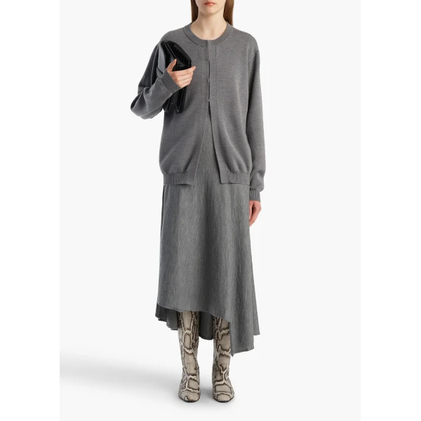 Khaite Cooper Cardigan in Sterling, view 2