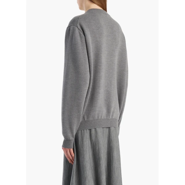 Khaite Cooper Cardigan in Sterling, view 4