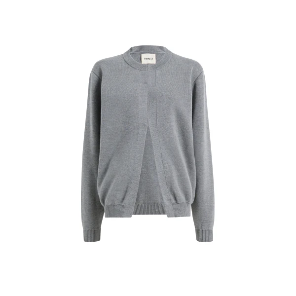 Khaite Cooper Cardigan in Sterling