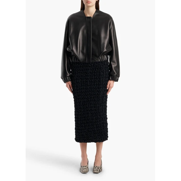 Khaite Cordan Jacket in Black Leather, view 2