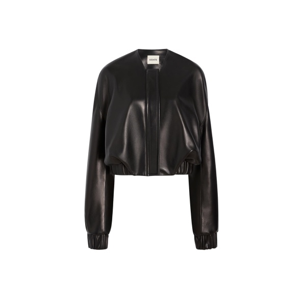 Khaite Cordan Jacket in Black Leather