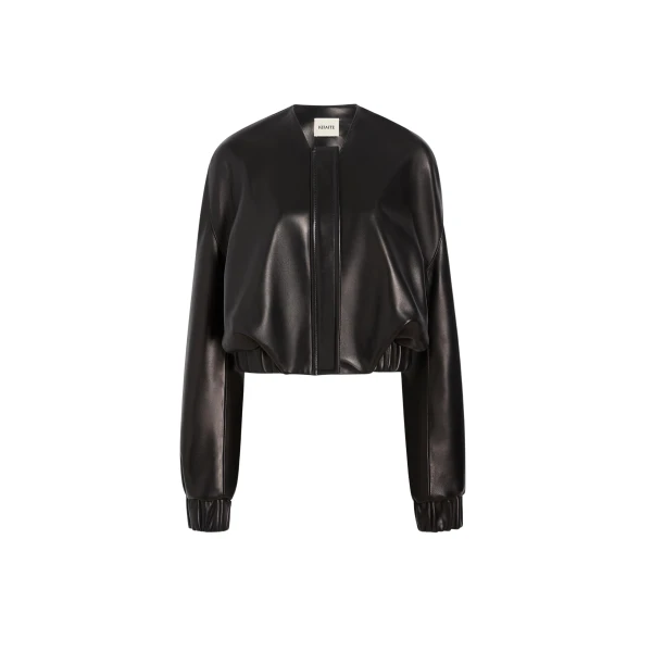 Khaite Cordan Jacket in Black Leather