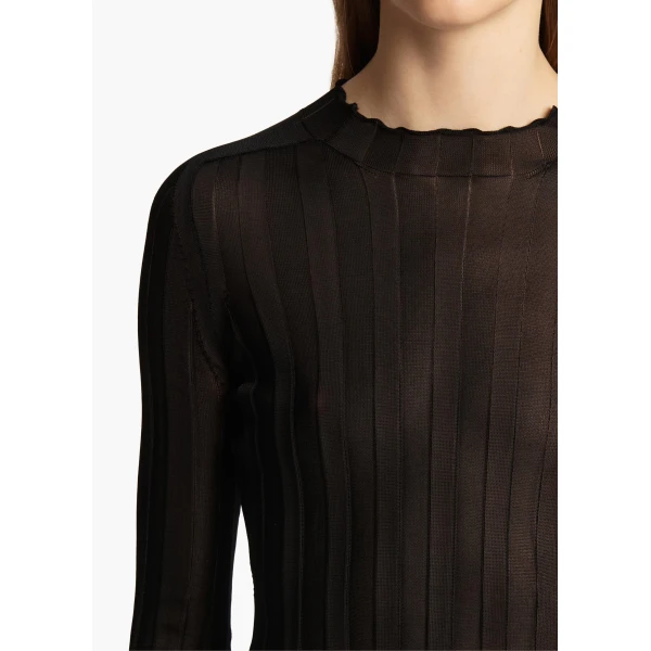 Khaite Cosette Top in Black, view 5