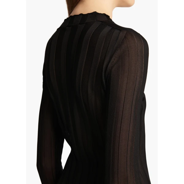 Khaite Cosette Top in Black, view 6