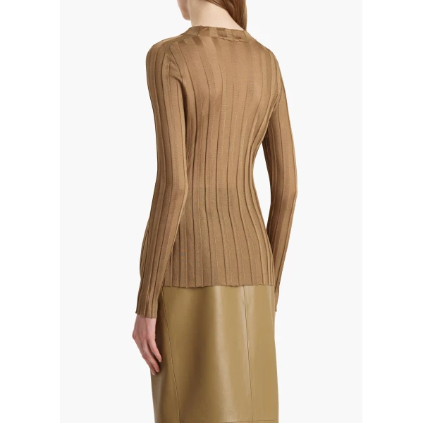 Khaite Cosette Top in Carob, view 4