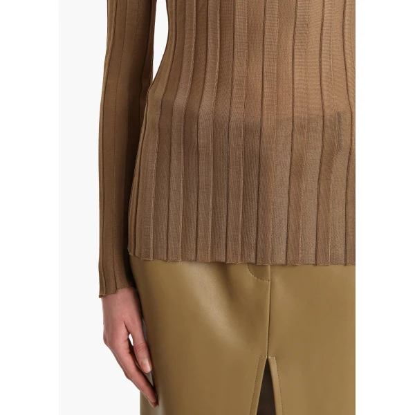 Khaite Cosette Top in Carob, view 5