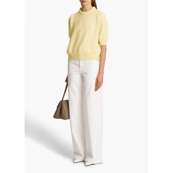 Khaite Dane Stretch Jean in White, view 2