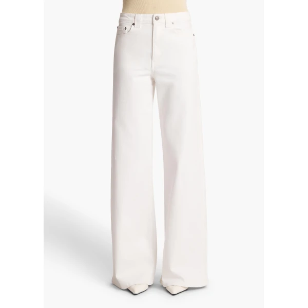 Khaite Dane Stretch Jean in White, view 3