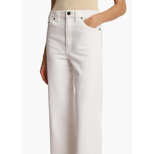 Khaite Dane Stretch Jean in White, view 5